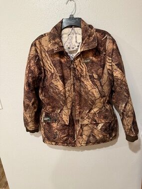 Game hide women’s hunting jacket in Naked North Camo (YR787 Hush Hyde Series)